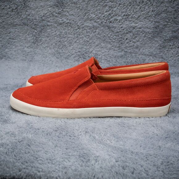 Polo Ralph Lauren Elbert Slip On Shoes Mens 12D Orange Suede Sneakers w/box main image 4